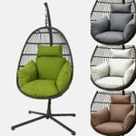 Egg Chair Cushion, Waterproof Hanging Swing Chair Cushion for Indoor & Outdoor