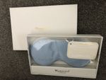 Moncrief London Emmy Mulberry Silk Eye Mask Baby Blue Luxury Sleep Mask New