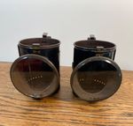 ANTIQUE PAIR OF RAILWAY CARRIAGE SIGNAL LAMPS HANDLAMPS LANTERNS GWR BR