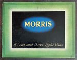 MORRIS 10 cwt & 5 cwt Light Van Commercial Sales Brochure Aug 1938
