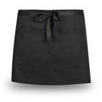 Half Size Waist Waiter Waitress Apron Solid Colour Apron Bar Cafe Pub 2 Pockets