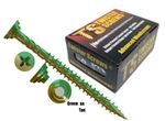 TwisterScrews E-Coat Decking Screws Superior Electropolyseal coated in Tan/Green