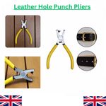 Heavy Duty Leather Hole Punch Pliers Carbon Steel Tool for Belts Watch Straps UK