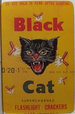 Swap cards Modern playing card back Black Cat Flashlight Crackers