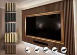 Acoustic Slatted Wall Panel Decorative Slat 3D Timber Oak Natural - 2400x600