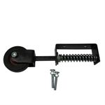 Spring Loaded Gate Wheel 4" Black Galv (Heavy Duty Sliding Fence Support Door)