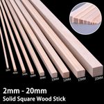 Solid Square Wood Stick Paulownia Rod Strip 2mm-20mm Model DIY Craft Making Kids
