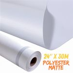 24"x 30M Canvas Roll Matte Inkjet Polyester Canvas Roll Art/Painting 240gsm UK