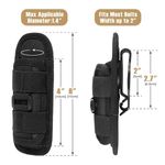 360 Rotatable Flashlight Pouch Holster Belt Clip Torch Holder Tactical Gear UK