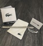 Lacoste Men's Stainless Steel Bracelet Metropole New With Box And Dust Bag