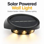 LED Solar Gutter Light Home Wall Lamp for Outdoor Garden Yard Pathway Fence Use