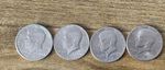 4 x USA Kennedy Half Dollars. No Silver Coins