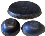 Vintage Etched Dish (Singing Bowls ?heavy Nickel Bronze Brass Style 1 Dented