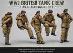 1:35 WW2 British Tank Crew 5 Figure Set – Unpainted Resin Models