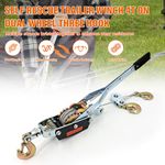 4 T Rachet Come Along Hand Winch Portable Heavy Duty Hand Power Cable Puller UK