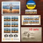 10 BIG SETS Russian Warship DONE Go F**k Yourself Stamps Sheets F Ukraine 2022