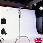 C-Stand Light Stand Photo Studio Boom Arm Heavy Duty 3.3m Stainless Steel Tripod