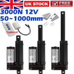 12V 3000N Linear Actuator Heavy Duty with Remote Optional 50-1000mm Fast Speed