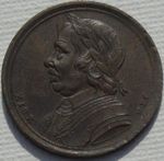 1658 Oliver Cromwell Token / Medal, Sentimental Magazine 26mm 5.79g Nice Detail