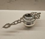 Victorian Style Tea Strainer Silver Plated Antique Design Tableware