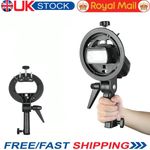 S-Type Bracket Bowens Mount Holder with Handheld Grip for Speedlite Flash