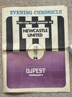 1969 Newcastle United v Ujpesti Dozsa Fairs Cup Final & semi final newspapers