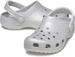 Classic Glitter Clog Women Size (UK M6/W7) (EU39-40)– Silver
