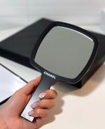 CHANEL Black Handheld Make-Up Mirror BRAND NEW WITH BOX