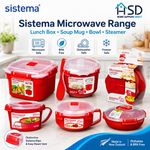 Sistema Microwave Lunch Box Container Hot Food Bowl Porridge Plastic Mug Klip It
