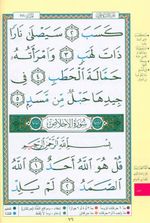 Large Letter Juzz Amma Part 30 Tajweed Rules Arabic Only A4 Colour Code NEW Prin