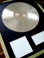 PERSONALISED GOLD 12" ALBUM DISC LP / FRAME / MOUNT - MAKE YOUR OWN MUSIC AWARD