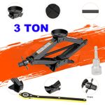 Scissor Jack 3 Ton Jack Kit Universal Tire Tool Set for SUV & Auto  with Wrench