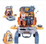 Backpack Construction Tools Workshop Hard Case Play Fun Kids Toys Birthday Gift