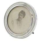 Edwardian Sterling Silver Circular Picture Frame Antique c1905 Birmingham