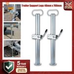2pcs Trailer Prop Stand Drop Tubes & Clamps 48MM x 700MM  (Caravan Support Leg)