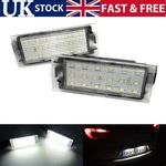 Pair For Vauxhall Vivaro NV300 2014-2019 Xenon White LED Number Plate Light Bulb