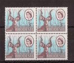 RHODESIA, QE11, 1966 MARDON  DEFINS, 3d KUDU  SG 399, FINE MNH  BLOCK 4