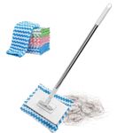 Flat Mop 360 Rotation Locking Head Long Handle Dust Broom Mops for Floor