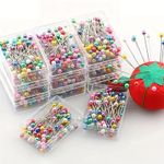 100 Sewing Pins Multicolor Head Pins Straight for Dressmaker Jewelery Decoration