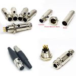 Mini XLR Connector 3Pin-6Pin Microphone Audio Plug Male/Female/Panel Mount Male