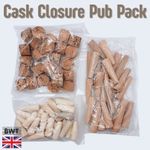 Pre-Packed Pub Pack Cask Closure Kit Brew 25 Corks 25 Soft Spiles 25 Hard Pegs