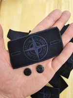 Authentic Stone Island Navy Badge Patch With Black Buttons