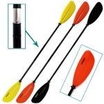 Conwy Kayak Canoe Paddle Red Black Yellow 2 Piece Asymmetrical Float Aluminium