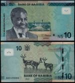 NAMIBIA 10 DOLLARS (P16c) 2025 UNC