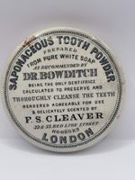 Old advertising lid, Saponaceous toothpaste powder