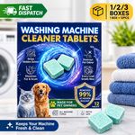 Prime Drum Washing Machine Cleaner Pro,12-Pcs Deep Clean Drum & Remove Descaler