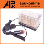 LED Magnetic Flashing Amber Beacon Square Warning Recovery Light Lamp Strobe