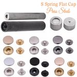 4 Part S Spring Snap Fasteners Press Studs 10/12.5/15mm for Jacket Leather Craft