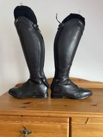 Le Mieux Black Leather Field Boots - Short / Wide - Size 6