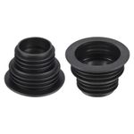 Drain Pipe Seal Hose Silicone Plug Sewer Sealing Ring Connector 2Pcs Black